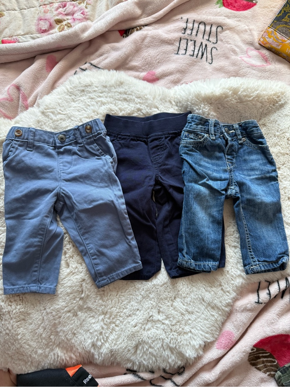 GAP Navy and Light Blue Kids Leggings & Jeans Trio